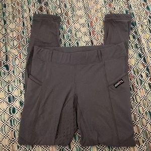 Kerrits Ice Fil Full Seat Riding Tights in Grey, Size Medium